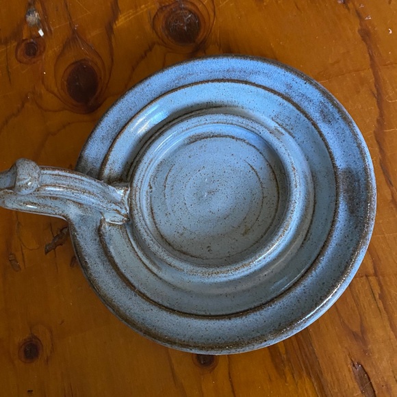 Rustic clay handcrafted Candle holder - Picture 2 of 6